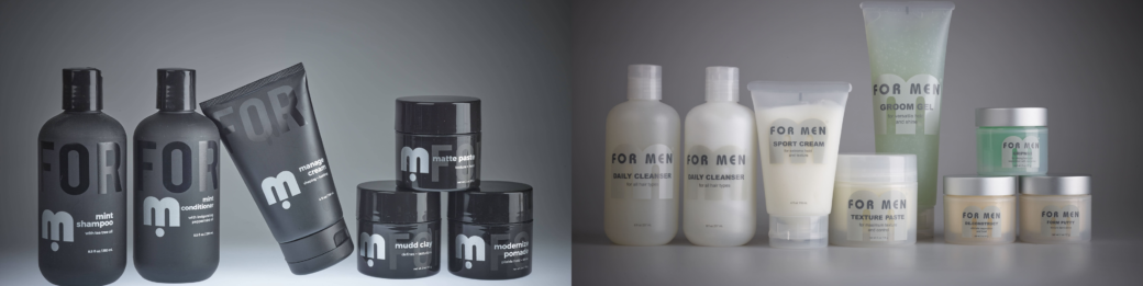 m by FOR MEN are men's hair care products, including men's hair conditioner available at metro for men dot com.