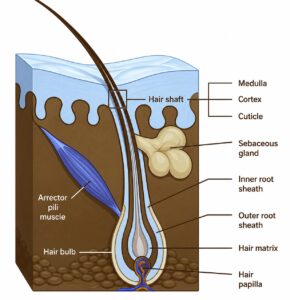 Men's hair structure anatomy and the reason men need to use hair conditioner