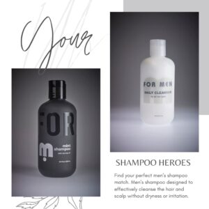 Shampoo heroes by FOR MEN designed to effectively cleanse the scalp without dryness or irritation.