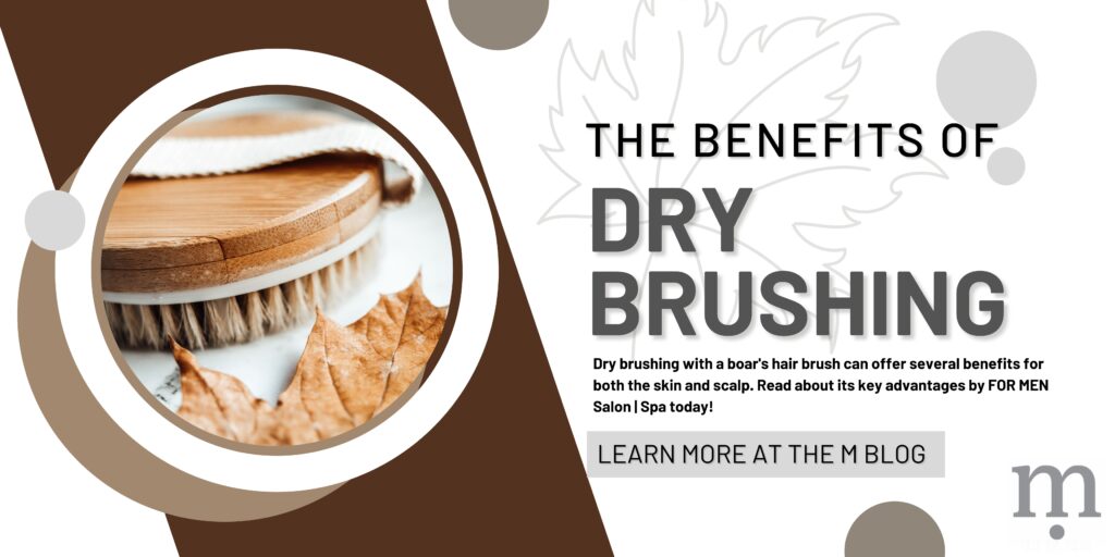 Hair Brush with boar's hair bristles benefits men's hair and skin.. Learn more at the m blog.