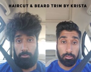 Men haircut before and after