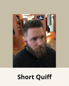 Mens hairstyles that is low maintenance and easy is the short quiff.