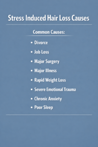 Hair loss treatments work best when stress induced causes are addressed in the process.
