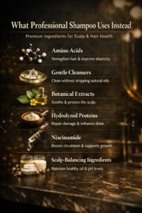 Shampoo for men needs keratin building ingredients.